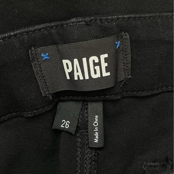 Paige Mayslie Jogger Pants Luxe Coating black fog 26 - Picture 15 of 15